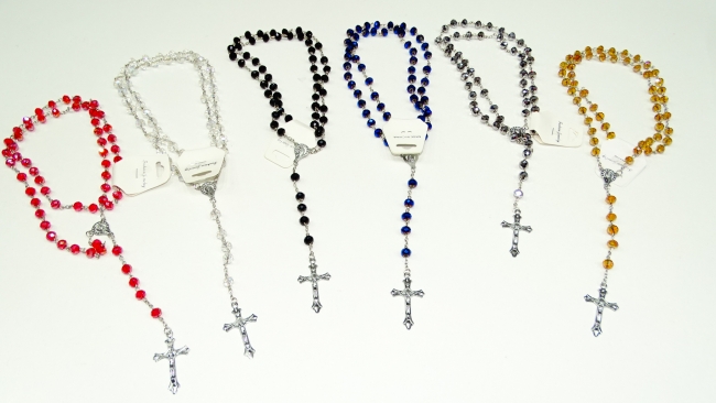 ROSARIO BOLITA 8MM CRISTAL 