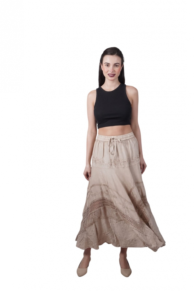 POLLERA LARGA VF VARIOS COLORES