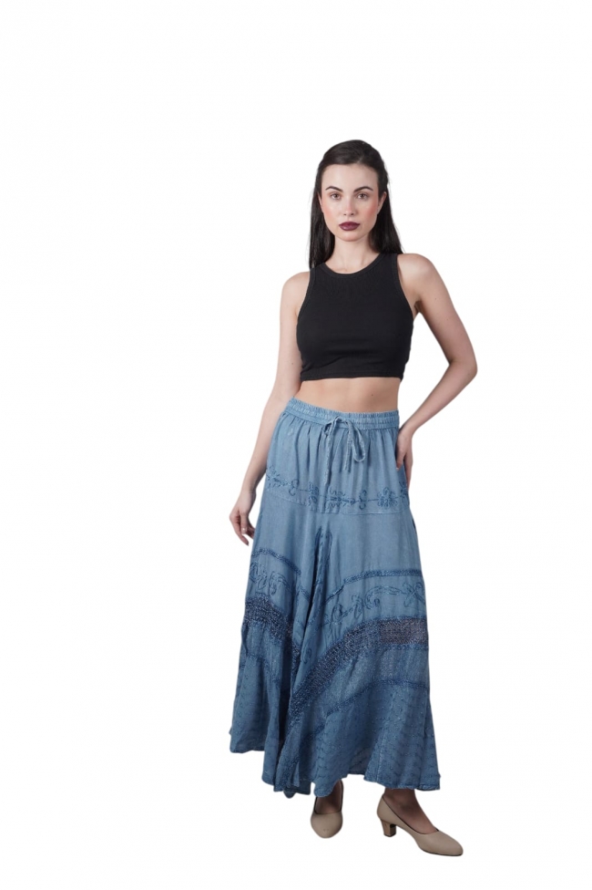 POLLERA LARGA VF VARIOS COLORES