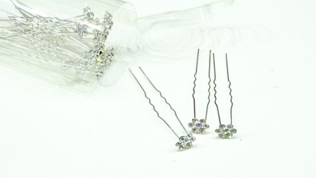 HORQUILLAS FLOR REDONDITA STRASS