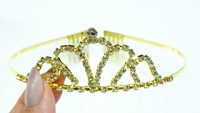 TIARA STRASS DORADO