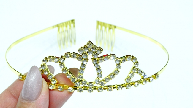 TIARA STRASS DORADO