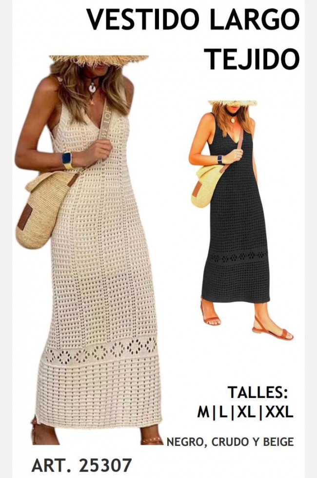 VESTIDO LARGO CROCHET 