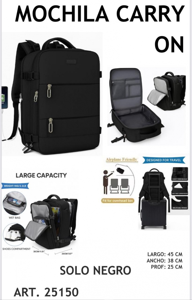 MOCHILA EXTENSIBLE VIAJE