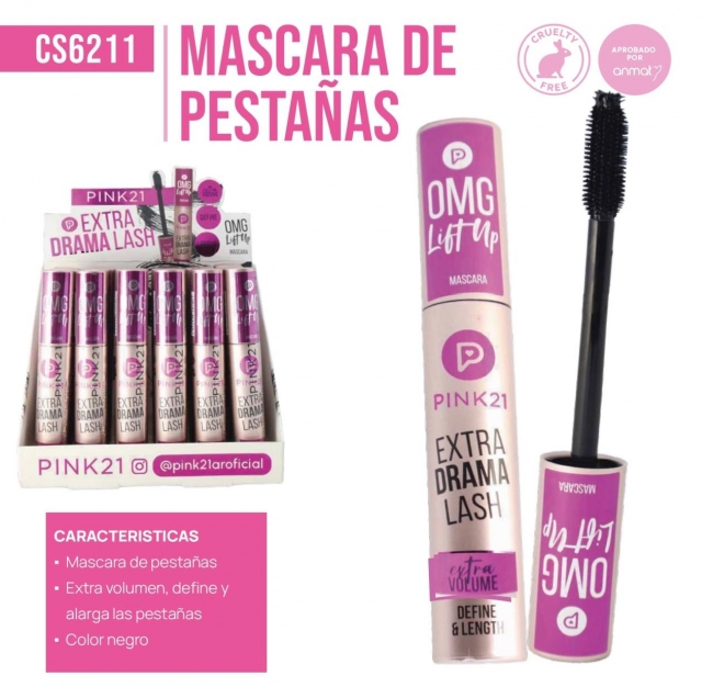 MASCARA DE PESTAÑAS OMG PINK 21