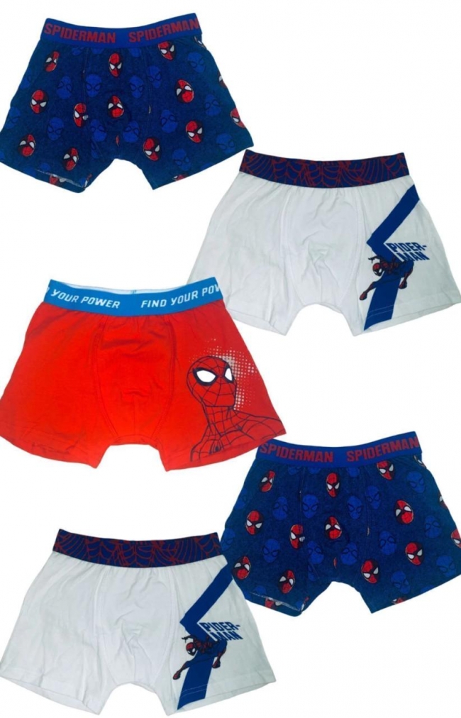 SET BOXERS X 5 SPIDERMAN TALLE 2