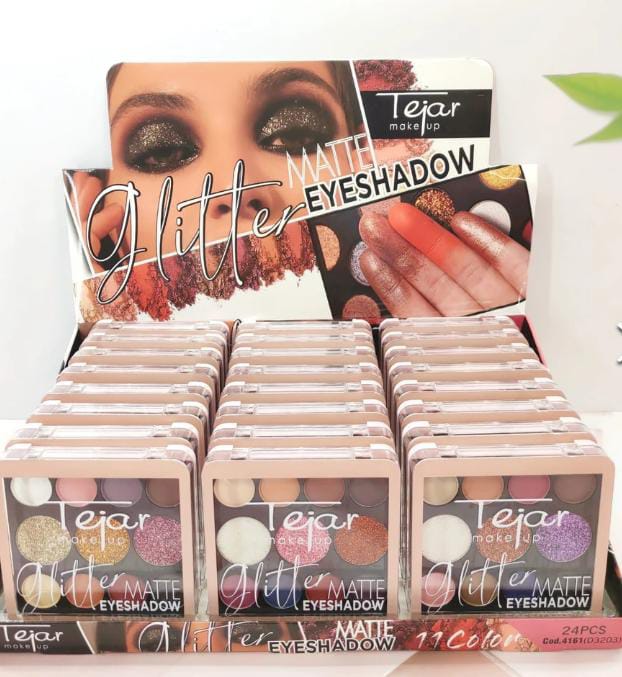 SOMBRAS CON GLITTER 11 COLORES TEJAR