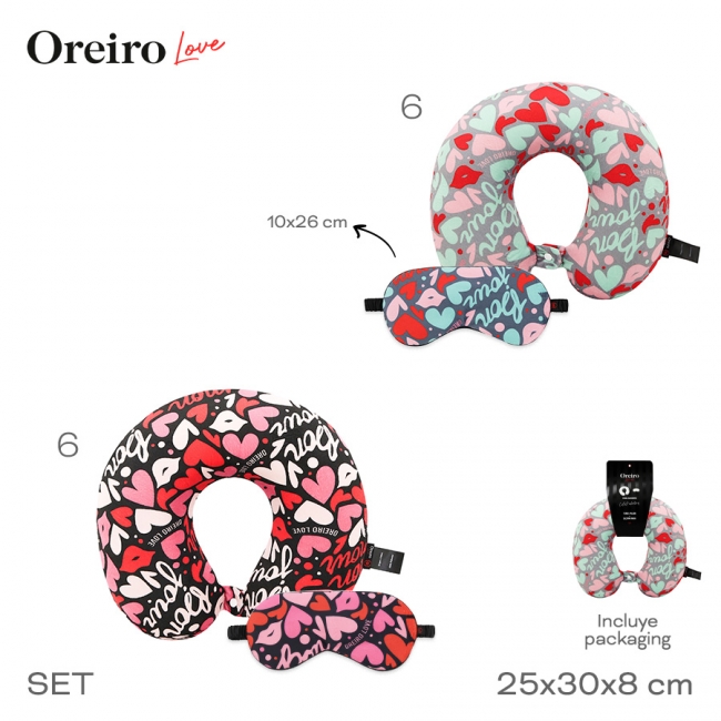 SET VIAJE OREIRO ALMOHADA Y MASCARA T8