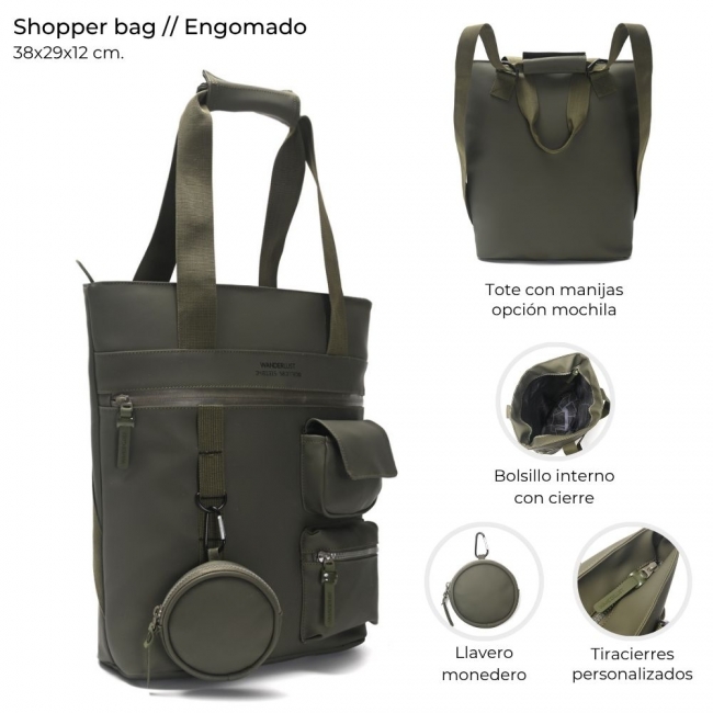 BOLSO MOCHILA SHOPPER ENGOMADO SKORA 