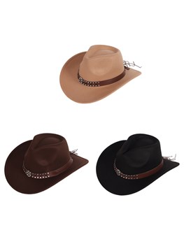 SOMBRERO COWBOY GAMUZA CINTO Y TACHAS