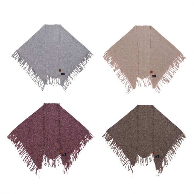 TRIANGULO LISO DE LANA FRIZADA 