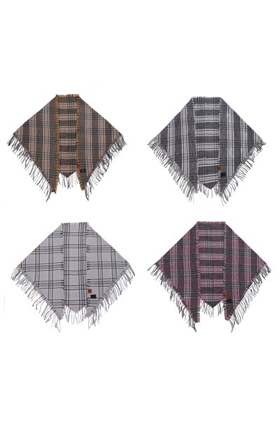 TRIANGULO ESCOCES DE LANA FRIZADA