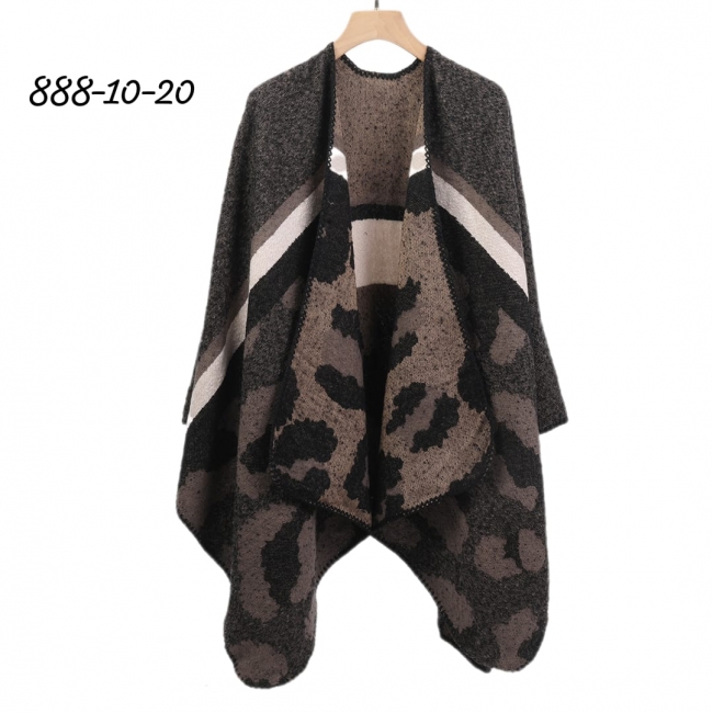 RUANA ANIMAL PRINT CON RAYAS VF T8