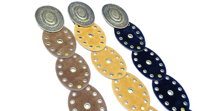 FAJA CIRCULAR GAMUZA CON HEBILLA OVAL GAMUZA