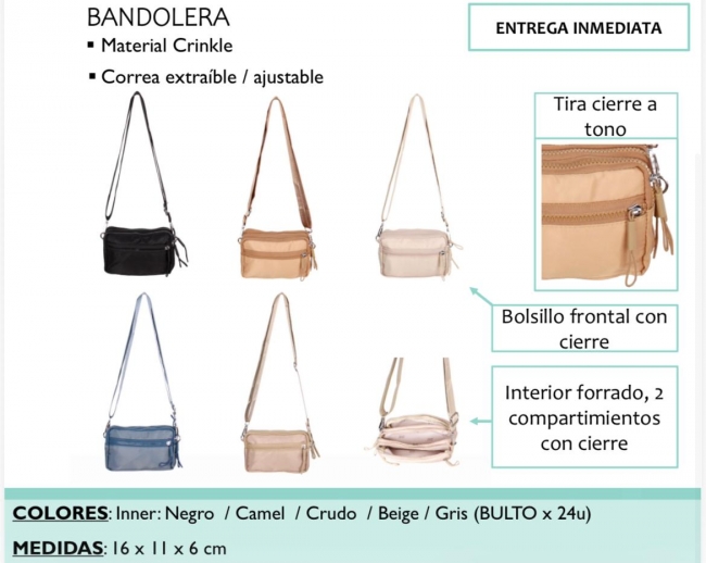 BANDOLERA CRINKLE LA CHAPELLE 