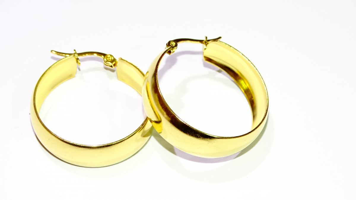 AROS ACERO DORADO 4 CM