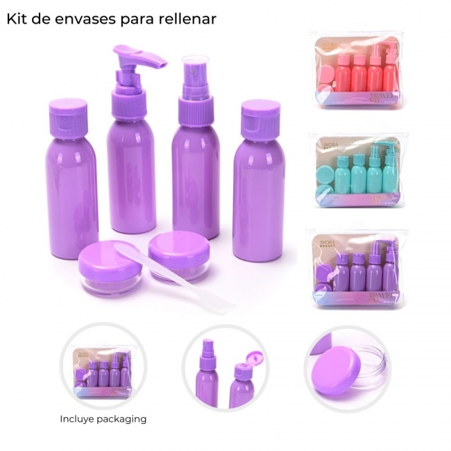 SET RECIPIENTES VIAJE SKORA 6 PIEZAS