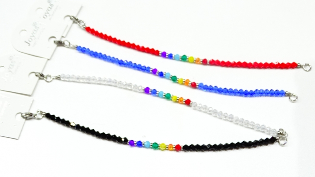 PULSERA ACERO CRSTAL CHAKRAS