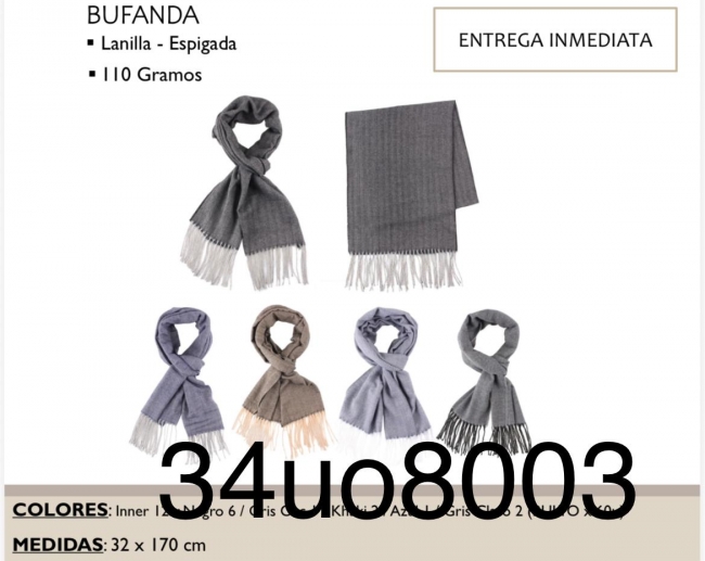 BUFANDA LANILLA ESPIGADA 110 GR LA CHAPELLE