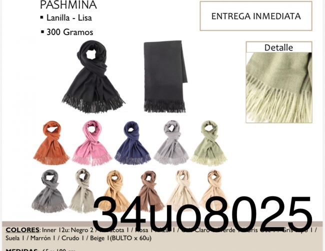 PASHMINA LISA 300 GR CHAPELLE