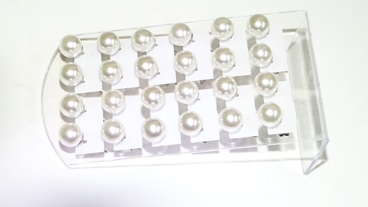 BLISTER AROS ACERO PERLA N8 X 12 PARES