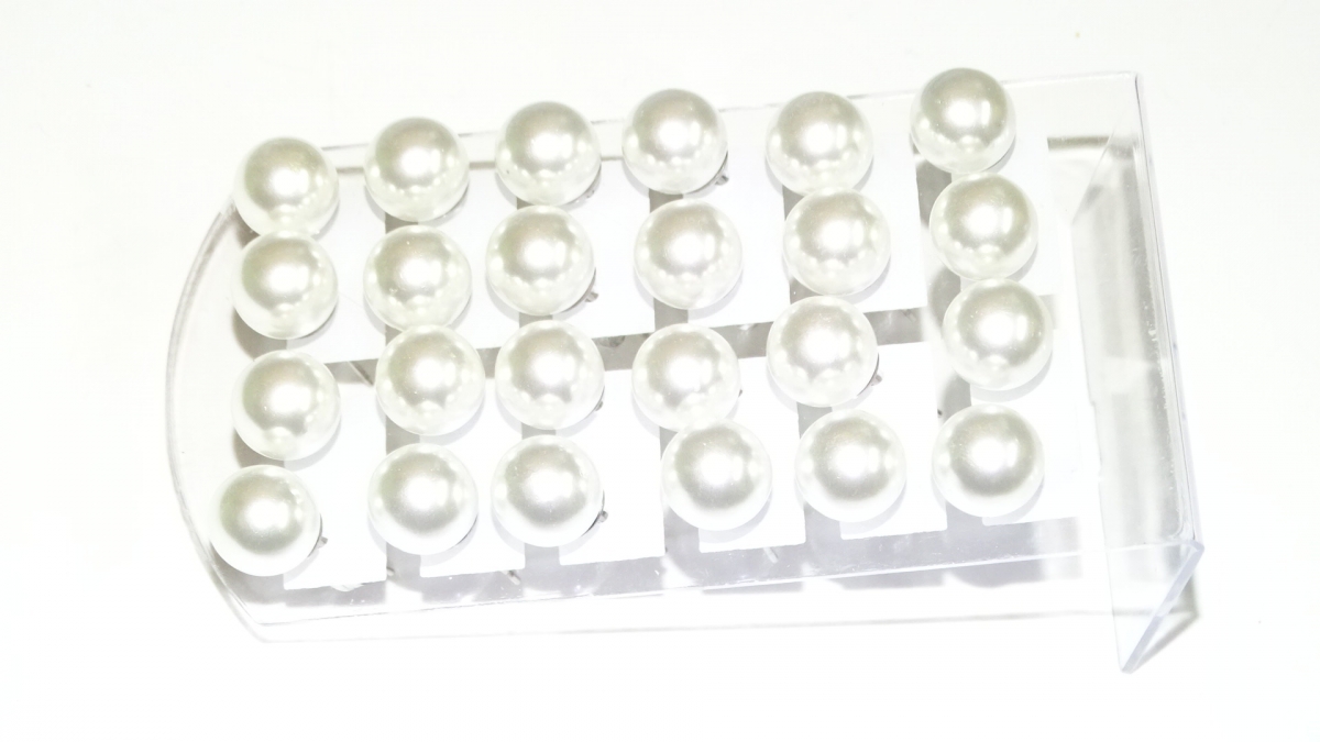 BLISTER AROS ACERO PERLA N12 X 12 PARES 