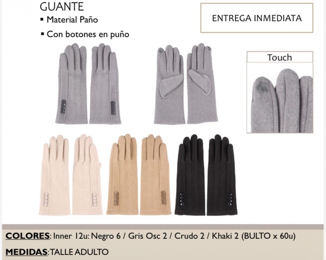 GUANTE PAÑO DAMA CHAPELLE