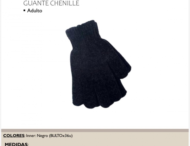 GUANTE CHENILLE CHAPELLE