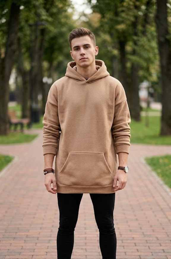 BUZO POLAR CANGURO HOODIE INTERIOR CORDERITO