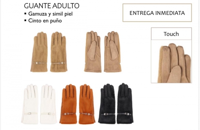 GUANTE GAMUZA PIEL CINTO PUÑO CHAPELLE