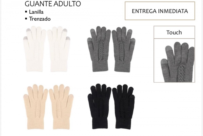 GUANTE LANILLA TRENZADO CHAPELLE TOUCH