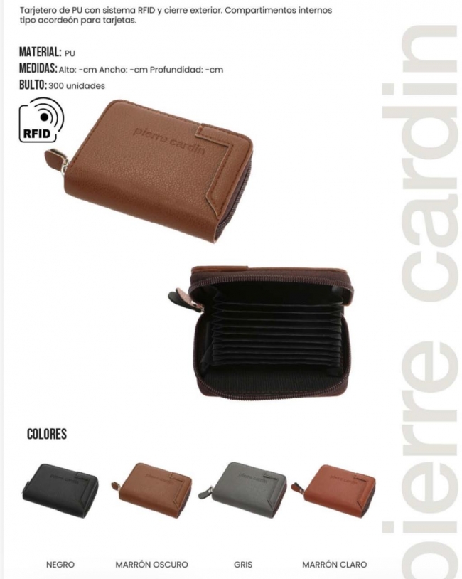TARJETERO PIERRE CARDIN 