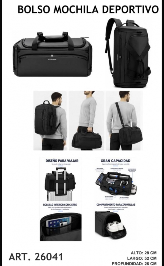 BOLSO MOCHILA IMPERMEABLE 