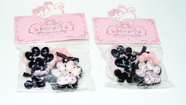 SQUISHY GARRA PATITA NEGRA ROSA