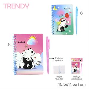 SET CUADERNO Y LAPICERA TRENDY