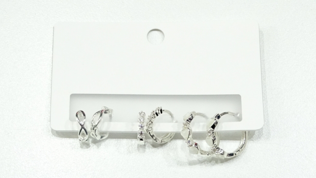 SET AROS ACERO BLANCO