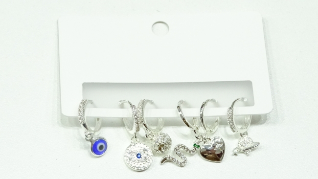 SET AROS ACERO BLANCO