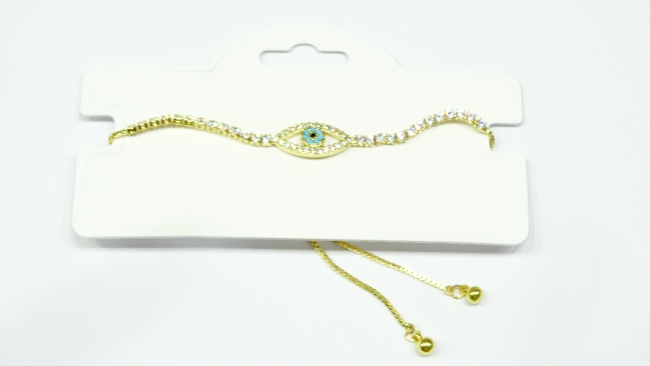 PULSERA ACERO DORADO OJO