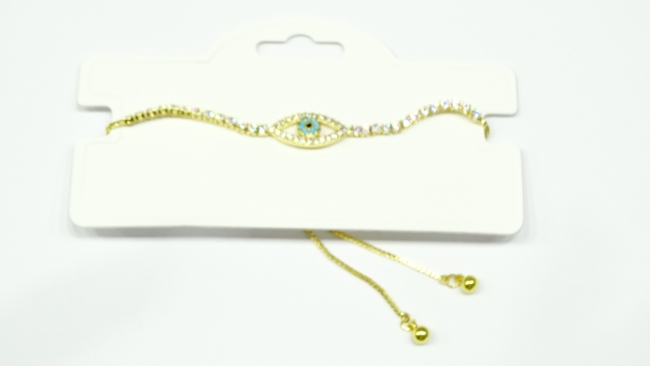 PULSERA ACERO DORADO OJO