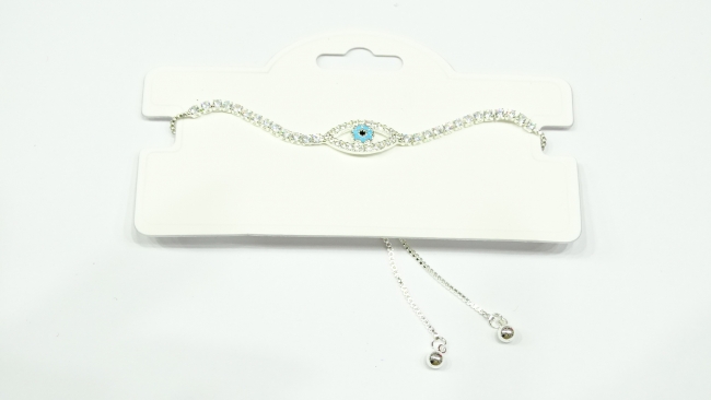 PULSERA ACERO BLANCO OJITO