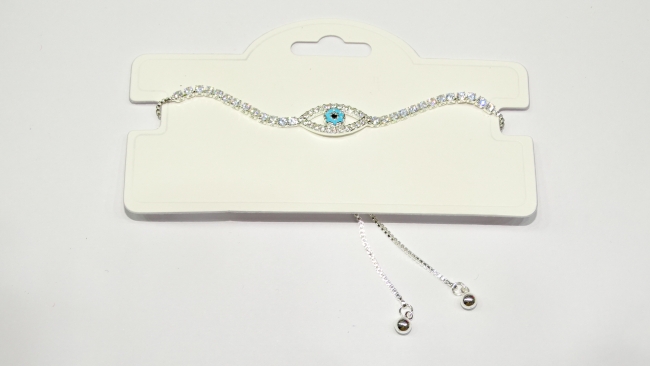 PULSERA ACERO BLANCO OJITO