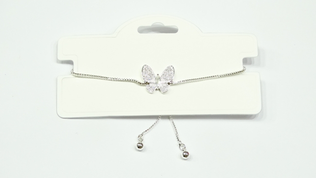 PULSERA ACERO BLANCO MARIPOSA