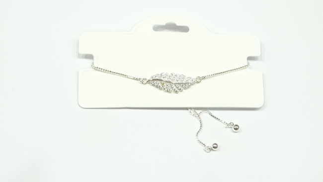 PULSERA ACERO BLANCO HOJA