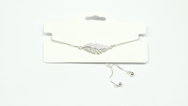 PULSERA ACERO BLANCO HOJA