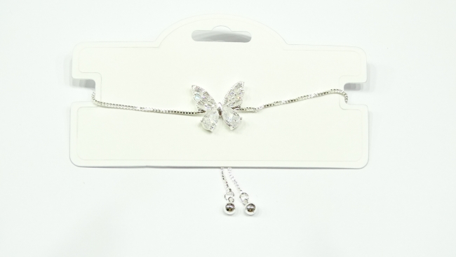 PULSERA ACERO BLANCO MARIPOSA