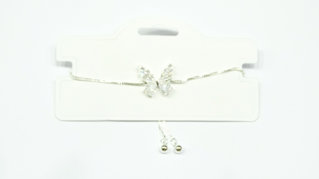 PULSERA ACERO BLANCO MARIPOSA