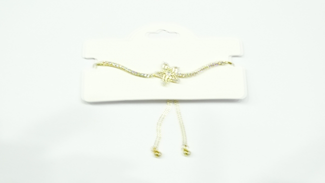 PULSERA ACERO DORADO FLOR