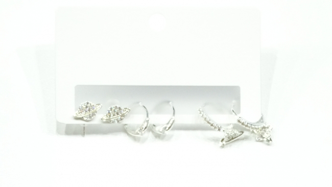 SET AROS ACERO BLANCO