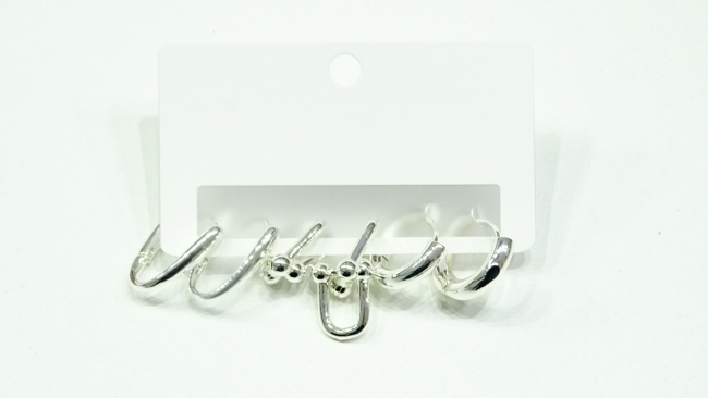 SET AROS ACERO BLANCO