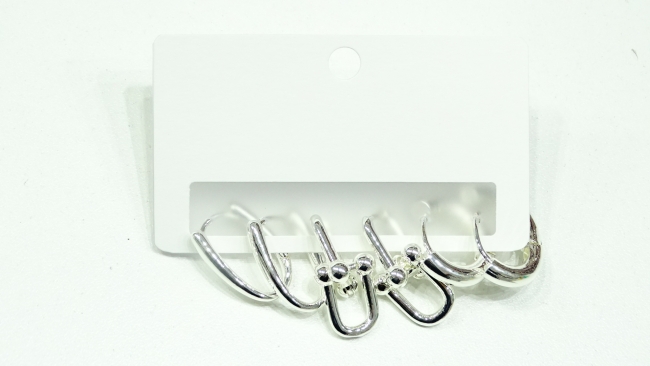 SET AROS ACERO BLANCO